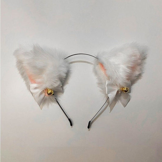 White Cat - Fuzzy Ear Headband