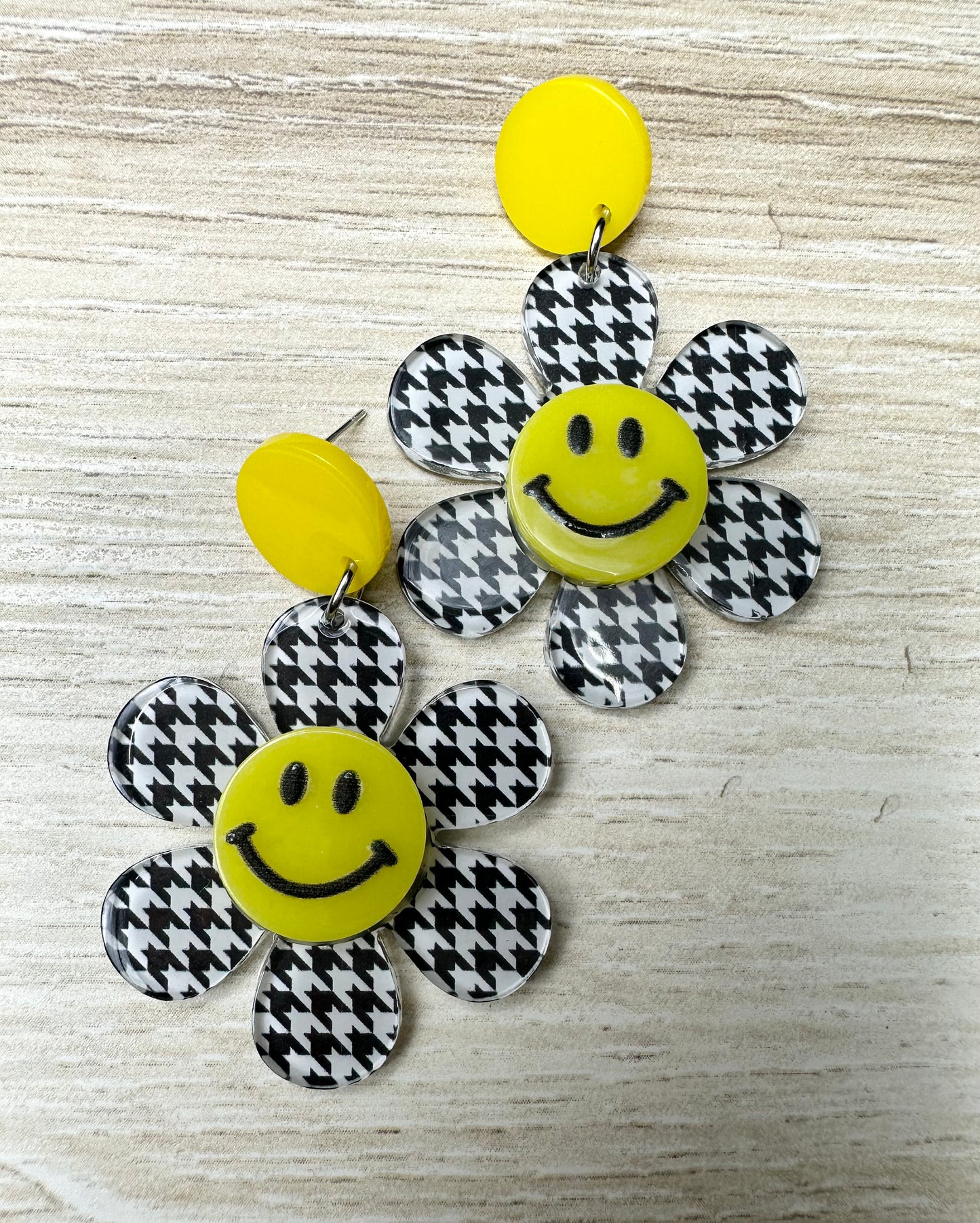 Clear Smiles - Yellow/Houndstooth